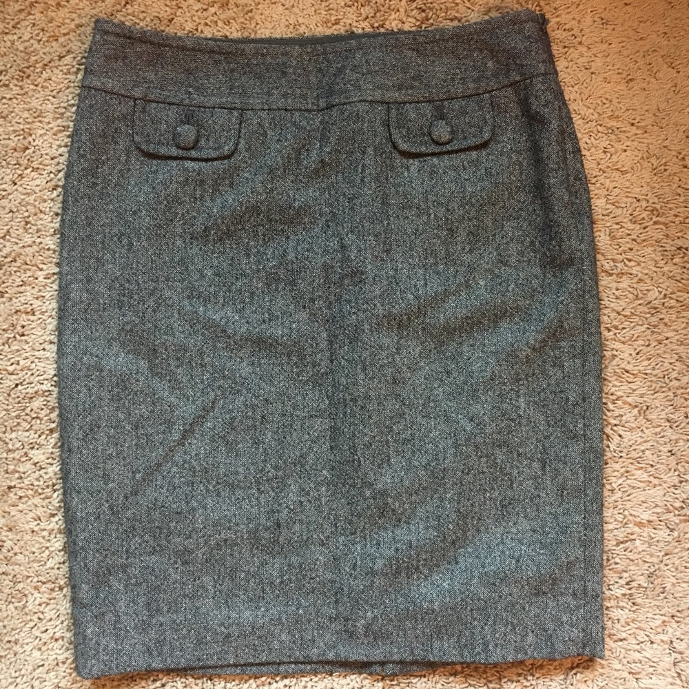 The Limited Grey Tweed Button Pencil Skirt - Picture 1 of 4